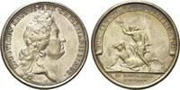 Frankreich, versilberte Bronzemedaille von Mauger auf die Schlacht von Staffarde, Ludwig XIV., 1643-1715, -