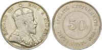 Straits Settlements, 50 Cents Edward VII., 1901-1910, -