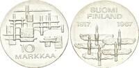 Finnland, 10 Markaa 1967, 50 Jahre Unabhängigkeit, vz-st 42.48 £  +  25.92 £ shipping