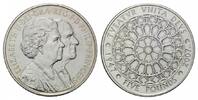 Großbritannien, 5 Pfund 60. Hochzeitstag Elizabeth II. und Prinz Philip, -