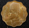5 Milliemes Egypt Farouk Bronze AH1357 1938  UNC KM# 360 (22 347)