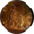 United Kingdom 1873 Farthing 1873 Great Britain Victoria Bronze  NGC MS64 RB LAST YEAR KM# 747.2 (94)