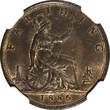 United Kingdom 1886 Farthing 1886 Great Britain Victoria Bronze  NGC MS63 BN Britannia KM# 753 (41)