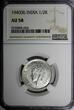 1/2 Rupee India-British George VI Silver 1940 (B)  Bombay NGC AU58 KM# 550a (064)