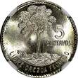 5 Centavos GUATEMALA Silver 1964  NGC MS66 GEM BU MINT LUSTER KM# 261 (028)