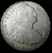 8 Reales Bolivia Charles IV Silver 1808 PTS PJ  Last Year Type XF KM# 73 (551) Uncertified