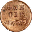1831-1835 India-British BENGAL PRESIDENCY Copper (1831-35) 1 Pie Calcutta UNC KM# 58 (17)