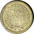 10 Cents Netherlands Wilhelmina I Silver 1913  Toned KM# 145 (5153) Uncertified