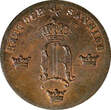 Bronze Sweden Oscar I  1858 1/2 Ore RED-BROWN UNC KM# 686 (21 889)