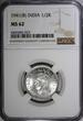 1/2 Rupee India-British George VI Silver 1941 (B)  Bombay NGC MS62 KM# 551 (023)