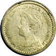 10 Cents Netherlands Wilhelmina I Silver 1913  Toned KM# 145 (5153) Uncertified