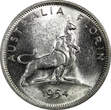 1954 Florin 1954 Australia Silver  Royal Visit of Elizabeth II High Grade KM# 55 (252) Uncertified