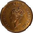 1/4 Anna India-British George VI 1940 (B)  Short Trefoils NGC MS64 RB KM# 531 (8)