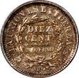 10 Centavos Bolivia Silver 1895 ES  Potosi Low Mintage-20,000 XF KM#158.3 (81) Uncertified