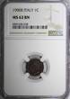 1 Centesimo Italy Umberto I Copper 1900 R  NGC MS63 BN KM# 29 (038)