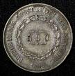 500 Reis 1889 Brazil Pedro II (1831-1889) Silver 1858  Nice Toned ch.XF KM# 464 (498) Uncertified