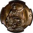United Kingdom 1925 Farthing 1925 Great Britain George V Bronze  NGC MS64 RB LAST YEAR KM# 808.2 (1)