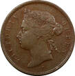 Malaysia 1 Cent Straits Settlements Victoria Copper 1874 H  Choice VF Condition KM# 9 (00) Uncertified