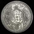 Rupee India-British George VI Silver 1945 (B)  KM# 557.1 (27 311) Uncertified