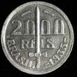 2000 Reis Brazil Silver 1935  Duke of Caxias 1 YEAR TYPE KM# 535 (25 199) Uncertified