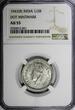 1/2 Rupee India-British George VI Silver 1943 (B)  DOT NGC AU55 KM# 552 (001)