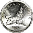 1954 Florin 1954 Australia Silver  Royal Visit of Elizabeth II NGC AU58 KM# 55 (040)