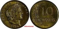 Peru 8 10 Centavos 1948 Peru Brass 1948/ 3 YEARS TYPE aUNC Toning SCARCE... 14.89 £  +  11.17 £ shipping