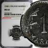 Finland 1 Markka Finland Iron 1948 L NGC MS63 KM# 30b (047) -