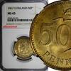 Finland 50 Pennia Finland Aluminum-Bronze 1967 S NGC MS65 1 GRADED HIGHEST KM# 48 (51) -