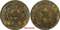 Tunisia 2 Francs 1924 TUNISIA Aluminum-Bronze 1343/1924  Mintage: 500,00... 9.31 £  +  11.17 £ shipping