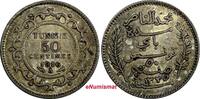 Tunisia 50 Centimes 1916 TUNISIA Muhammad V Silver AH1335 1916 A  aUNC K... 14.89 £  +  11.17 £ shipping