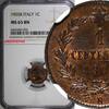 Italy 1 Centesimo Italy Vittorio Emanuele III 1905 R NGC MS65 BN TOP GRADED KM# 35 (2) -