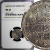  2 Kurush 1911 Turkey Mehmed V Silver AH1327 3 (1911)  NGC MS62 Toned KM... 55.85 £  +  11.17 £ shipping