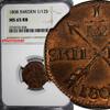 1/12 Skilling SWEDEN Gustaf IV Copper 1808  NGC MS65 RB TOP GRADED KM# 563 (028)