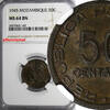 Mozambique 50 Centavos Mozambique Portuguese Bronze 1945 NGC MS64 BN 1 YEAR TYPE KM# 73(43) -