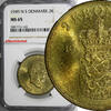 Denmark 2 Kroner 1949 Denmark Frederik IX 1949 NS  NGC MS65 KEY DATE KM#... 107.97 £  +  11.17 £ shipping