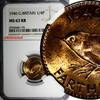 United Kingdom Great Britain George VI Bronze   NGC MS63 RB RED TONING KM# 843 (76) 1946 Farthing 1946 NGC MS63 RB RED TONING KM