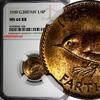 United Kingdom Great Britain George VI  Bronze   NGC MS64 RB NICE TONING KM# 843(4) 1939 Farthing 1939 NGC MS64 RB NICE TONING KM