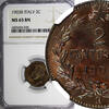 Italy 2 Centesimi Italy Vittorio Emanuele III 1903 R NGC MS65 BN TOP GRADED KM# 38 (8) -