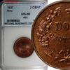 Peru 2 Centavos 1937 Peru 1937  MS66 RED Nice Toning Low Mintage-963,000... 22.34 £  +  11.17 £ shipping