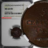 San Marino 5 Centesimi San Marino Bronze 1937 R NGC MS64 BN KEY DATE TOP GRADED KM# 12 (50) -