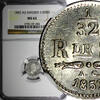 1/32 Riksdaler Sweden Oscar Silver 1852 AG  NGC MS62 Mint Luster KM# 681 (004)