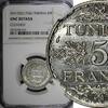 Tunisia 5 Francs 1936 Tunisia Silver AH1355 (1936)  Paris Mint NGC UNC D... 44.68 £  +  11.17 £ shipping