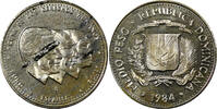 Dominican Republic 1/2 Peso DOMINICAN REPUBLIC 1984 MO Human Rights Toning KM# 62.1 (21 034) -