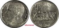 Italy 50 Centesimi Italy Vittorio Emanuele III 1925 R Plain Edge aUNC KM#61.1 (345) -