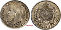 Brazil 200 Reis 1867 Brazil Pedro II Silver 1867  XF+ Condition Toned KM... 29.78 £  +  11.17 £ shipping
