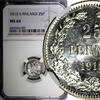 Finland 25 Pennia FINLAND Nicholas II Silver 1915 S NGC MS64 WWI GEM BU KM #6.2 (005) -