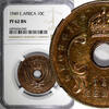 10 Cents East Africa Bronze PROOF 1949 NGC PF62 BN 1 GRADED HIGHEST KM# 34 (49) -