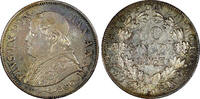 Italy 10 Soldi Italian States PAPAL STATES Pius IX Silver 1867 XXII R aUNC KM# 1376(1) -