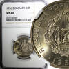 Romania 50 Bani 1956 Romania 1956  NGC MS66 GEM BU ONLY 1 GRADED HIGHEST... 93.08 £  +  11.17 £ shipping